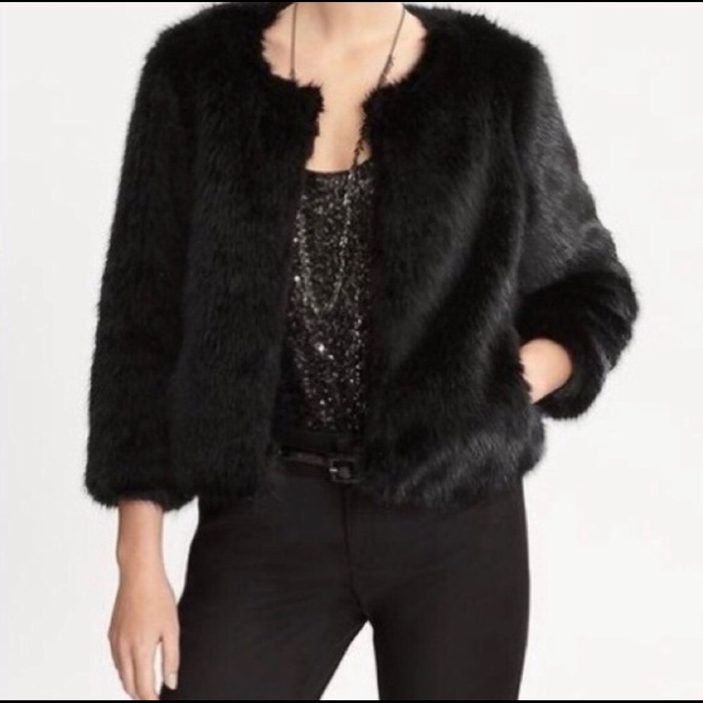 Banana Republic faux fur jacket XS